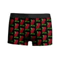 thumbnail image 4 of JHHLSF Mens Valentines Day Printed Underwear Style Red Bubble Special Love Rose Shorts Mid Waist Green,M, 4 of 5