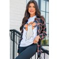thumbnail image 3 of Women's White Halloween Graphic Crewneck T-Shirt - GHOST HIM Bat Design | [ZhiHiMeRi] | (US 20-22)2XL, 3 of 8