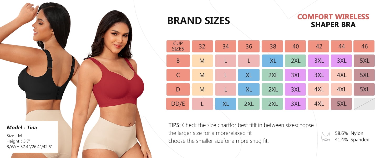 Daystry Smooth Wireless Bras for Women No Underwire Comfort Seamless Bras Full Coverage Everyday Bra New Upgrade