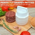 thumbnail image 3 of Hamburger Press Patty Maker - 4 in1, Burger Mold, Patty Press, 8 Storage Containers, 100 Round Papers - Hamburger Patty Maker Tool for BBQ - Burger Shaper for Meat, Veggie Patties, 3 of 6