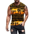 thumbnail image 2 of EGNMCR Débardeurs Hommes Nouvelle Mode Décontractée Sans Manches Col Rond Imprimé Hawaïen Sport, 2 of 5