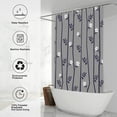 thumbnail image 2 of Extra Long Shower Curtain 84 inch Length, Modern Minimalist Shower Curtain Set for Bathroom, Water Resistant Polyester Fabric Machine Washable, 2 of 6