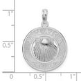 thumbnail image 3 of Finest Gold Sterling Silver Jamaica Round Circle with Shell Pendant, 3 of 3