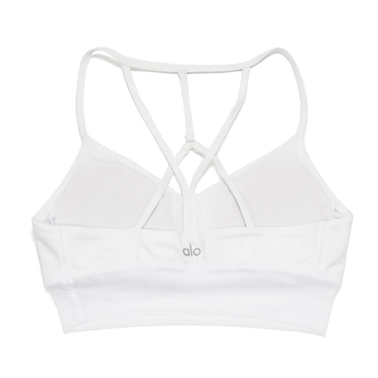 Alo Yoga Women's Lavish Wireless Bra, White \ Glossy White,XS - US
