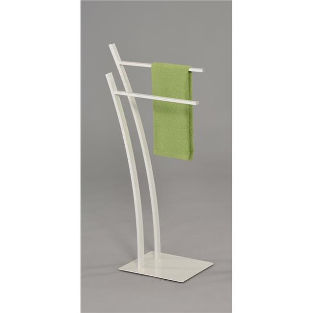 Inroom Furniture Designs BS-1428 Towel Rack - White, 34.25 x 15 x 9.5 in.