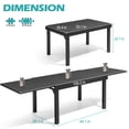 thumbnail image 4 of Crestlive Products Expandable Aluminum Outdoor Patio Dining Table for 6-10, Extendable 53" to 106", Weather-Resistant, 4 of 9