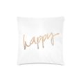thumbnail image 1 of BSDHOME Gold Happy Deisign Cushion Cases Pillow Cover Two Sides Printing 16x16 Inches, 1 of 1
