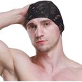 thumbnail image 3 of FYBTO Swimming Cap Mystical Constellation Space Stars and Cat Dooddle Unisex Adult FYBTO Polyester, 3 of 4