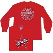 Sex Wax Mens Sex Wax Star Long Sleeve Tee in Red - Large
