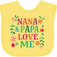 thumbnail image 3 of Inktastic Nana and Papa Love Me Girls Baby Bib, 3 of 4