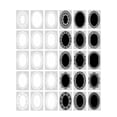 thumbnail image 2 of Lace Stickers, Lace Decorative Stickers Oval Shape 30Pcs  for Scrapbooking, 2 of 8