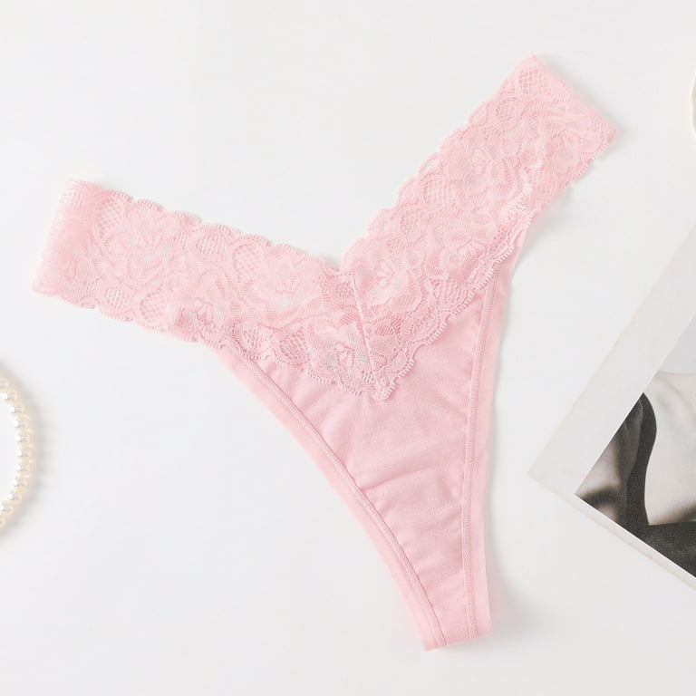 Aayomet Panties For Women Women Low Waist Thin G String Underwear  Comfortable Lingerie,Pink L