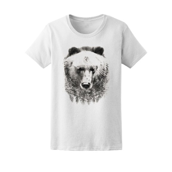 Beautiful Bear Forest Landscape Tee Women's -Image by Shutterstock