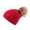 Red, variant on Jamicy Womens Beanies Christmas Present Winter Soft Knit Beanie Hat with Faux Fur Pom Pom Warm Skull Cap Beanies for Women