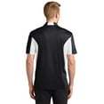 thumbnail image 2 of Sport-Tek ST655 Side Blocked Micropique Sport-Wick Polo, Black/White, L, 2 of 2