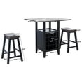 thumbnail image 3 of Safavieh Casey Industrial Backless Wood Stools, Brown/Black, 3 of 5