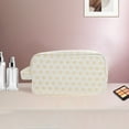 thumbnail image 5 of Bolsas de Maquillaje Rectangulares de Puntos de Moda 1 Pc para Viaje Grande Blanco Amarillo Poliéster, 5 of 5