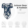 thumbnail image 6 of The Xecao Cute Rabbit Women's Crew Neck Body Suit, a short-sleeved bodysuit and basic swimsuit, both comfort and style for dating and daily life, 6 of 9