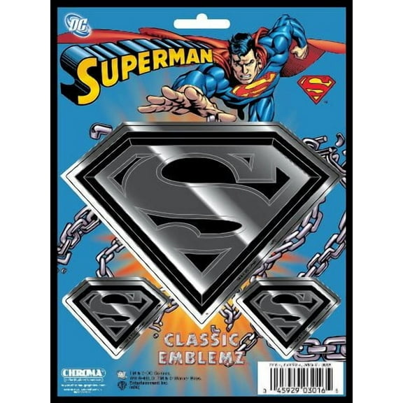 Superman Symbol Chrome Car Sticker