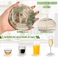 thumbnail image 6 of 6 Pcs Drink Coasters with Holder 3.94in Woven Coasters for Drinks Charming Christmas Doorway Coaster Set for Protection Table, 6 of 7