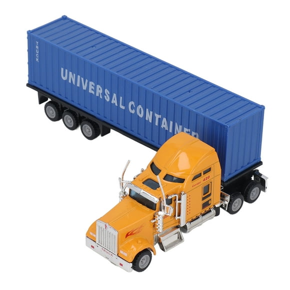 Tractor Trailer Toy, Alloy Shell Model 1:65 Vivid Container Truck Toy Interesting  For Girls For Outdoor