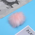 thumbnail image 3 of 30pcs Pom Pom de piel de zorro simulada esponjosa con banda de goma Llavero Mochila de felpa Colgante Decoración Pom falso (10cm), 3 of 8