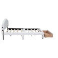 thumbnail image 6 of Bellemave LED Queen Size Bed Frame with Storage Drawers, Teddy Fleece Upholstered Platform Bed with USB Ports, Princess Bed with Light & Headboard, No Box Spring Needed (White), 6 of 8