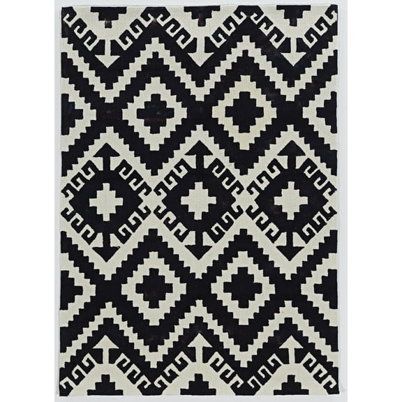 Trio Spacely Ivory Area Rug 5x7 Modern Design Transitional Style Easy Care