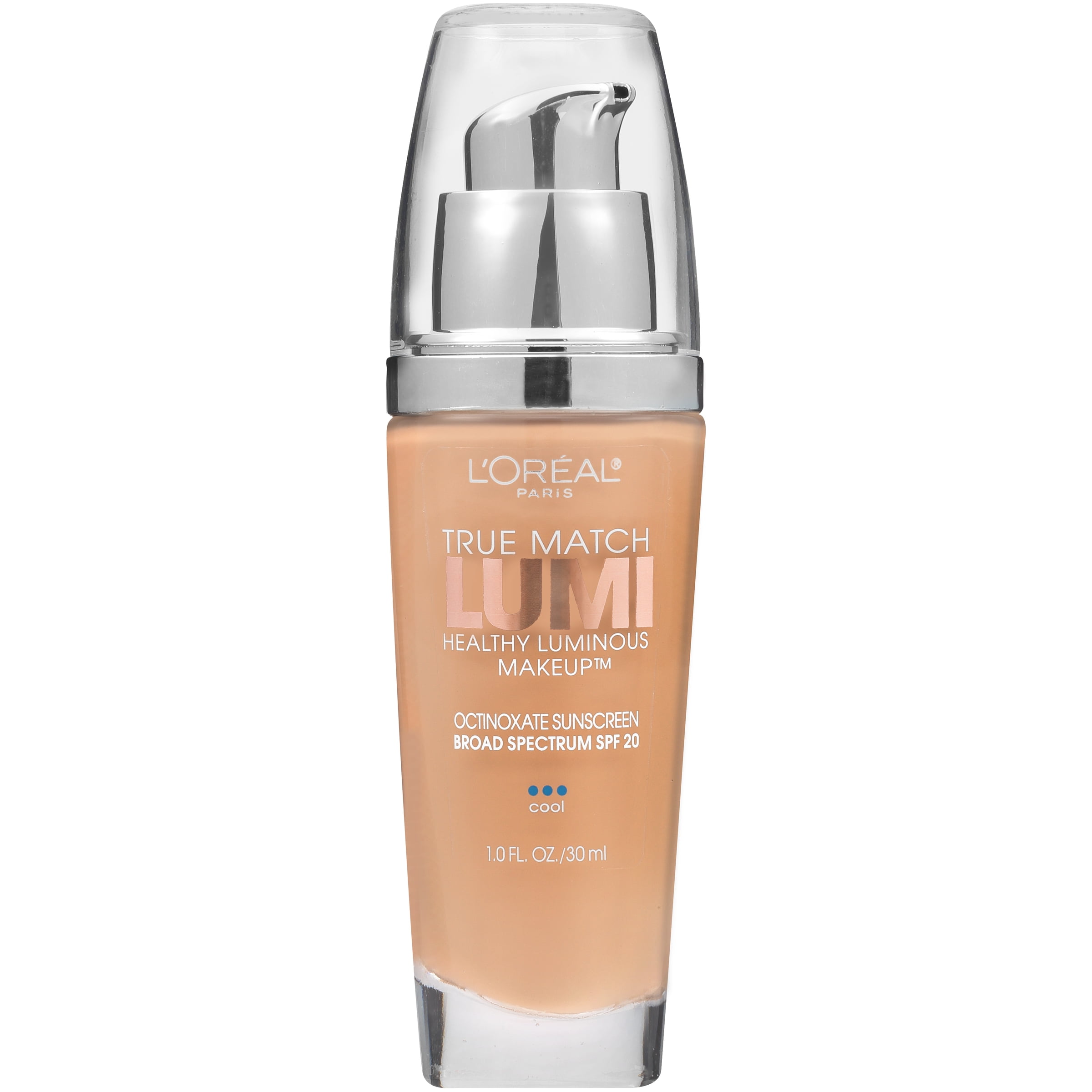 L Oreal Paris True Match Lumi Healthy Luminous Makeup Spf 19 C4 Shell Beige 1 Fl Oz Walmart Com