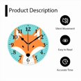 thumbnail image 5 of 10 Inch Wall Clock Battery Operated Square Clock for Office, Kitchen, Outdoor, Living Room, Cute Fox In The Style, 5 of 7