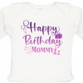 thumbnail image 4 of Inktastic Purple Happy Birthday Mommy Boys or Girls Long Sleeve Baby Bodysuit, 4 of 5