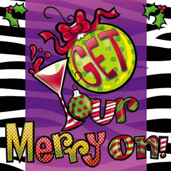 Evergreen Cocktail Napkin, Get Your Merry On