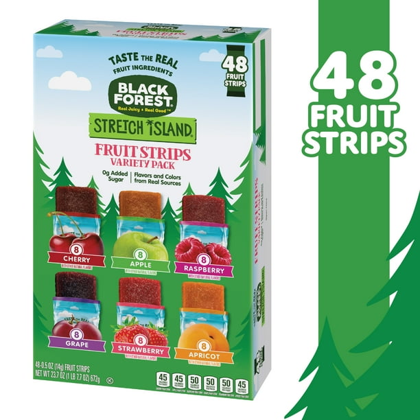 Black Forest Stretch Island Fruit Strips, Variety Pack, 0.5 oz Strips