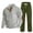01 Army Green, variant on guisaled Casual Tracksuit 2 Piece Outfit for Men Long Sleeve 1/4 Button Up Corduroy Shirts Drawstring Pants Fashion Jogging Set