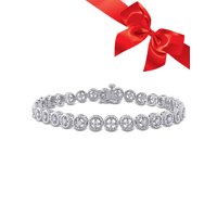 Miabella 1 Cttw Diamond Sterling Silver Tennis Bracelet, 7"