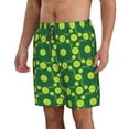 thumbnail image 3 of KLL Tennis Balls Men's Casual Summer Beach Shorts Hawaiian Shorts with Pockets-X-Large, 3 of 6