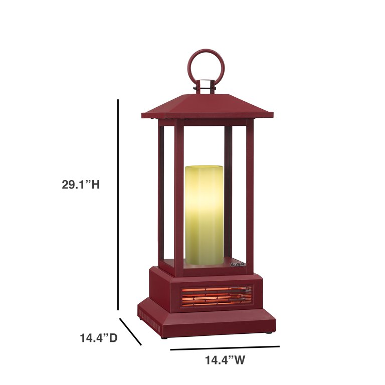 Duraflame 29 Portable LED Electric Flameless Candle Lantern with Infrared  Quartz Heater, Cinnamon - Walmart.com