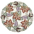 thumbnail image 2 of Linens Art And Things Thanksgiving, Autumn, 23-Inch Round Fall Maple Leaf Polyester Doily, 2 of 5