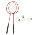 thumbnail image 4 of 2Pcs Badminton Rackets with 3 Nylon Balls Family Training Badminton Racquets Red, 4 of 8