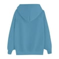 thumbnail image 7 of QUYUON Hooded Sweatshirts for Women Loose Fit Hoodies Pullover Tops Long Sleeve Crew Neck Oversized Sweatshirt Winter Sweater Coat Casual Fall Sweatshirts Hoodies Shirts Light Blue M, 7 of 7