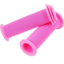 Tineasur 2Pcs Easy Install Rosy Rubber Bike Handlebar Grips Shockproof Covers