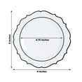 thumbnail image 3 of Balsa Circle 10 White 8" Round Plastic Dessert Plates Black Scalloped Rim, 3 of 7