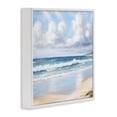 thumbnail image 4 of Stupell Industries Sand Walk Ocean Waves Landscape Painting White Framed Art Print Wall Art, 12 x 12, 4 of 10