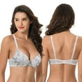 thumbnail image 4 of Curve Muse Women's Plus Size Perfect Shape Add 1 Cup Push Up Underwire Bras-2PK-Dapple Grey Print,Cream-34DDD, 4 of 7