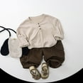 thumbnail image 3 of Kiijoy Toddler Boys Long Sleeve Henley T-Shirt Casual Ribbed Stretch T Shirt, Sizes 3-4, 3 of 3