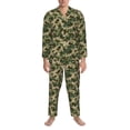 thumbnail image 3 of Naloa Camouflag Men’s Pajamas Set - Long Sleeve Button Down Sleep Shirt and Pajama Bottoms Sleepwear Set-Small, 3 of 7