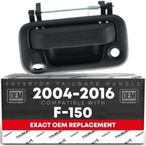 Tailgate Handle w/ Camera Hole - Compatible with 2004-2016 Ford F-150, F-250, F-350, F-450, F-550 Super Duty, 07-09 Explorer Sport Trac; 06-08 Lincoln Mark LT - Textured Black - OEM 8L3Z-9943400-AC