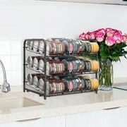 3-Tier Stackable Rack Organizer, Metal Bronze, 16.73 x 12.2 14.76