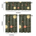 thumbnail image 6 of Kitchen Curtains 36 Inch Short - 3 Panel Set, Gothic Celestial Sun and Moon Print, Mystical Starry Night Astrology Aesthetic, Rod Pocket Window Curtain, Easy Wash, 6 of 6