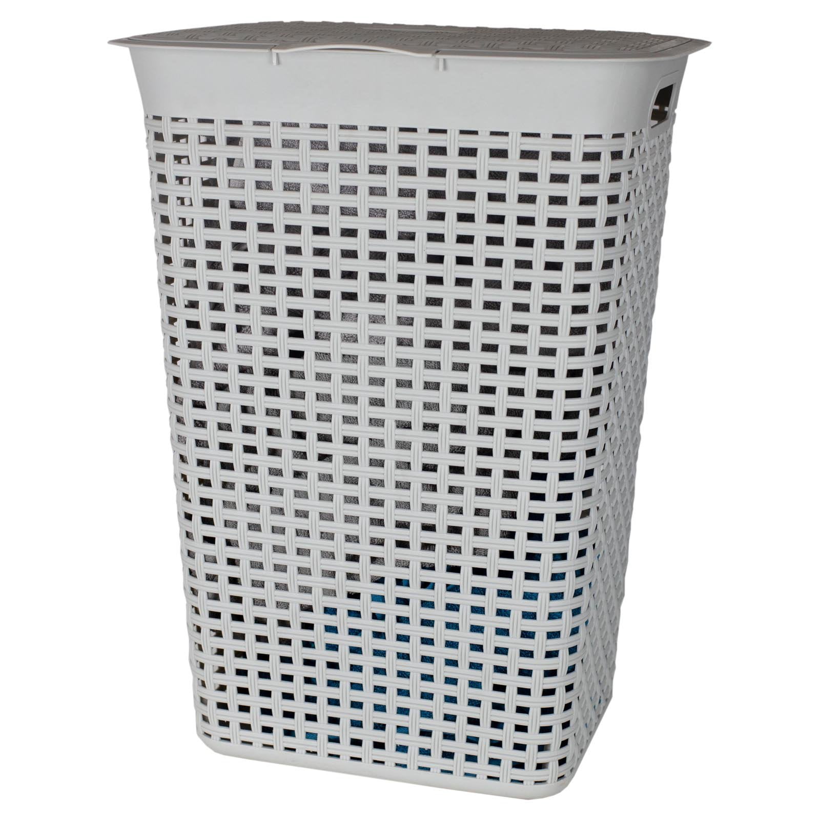 Home Basics Plastic Weave Laundry Hamper